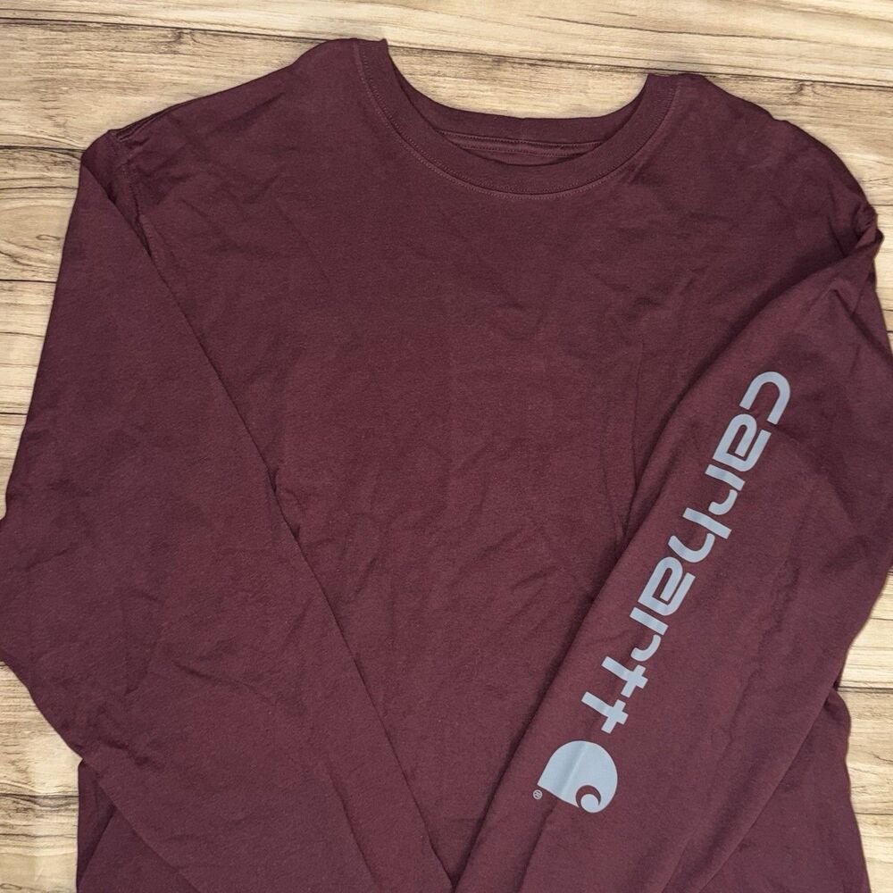 Carhartt Shirt Men’s XL Red Burgundy Loose Fit Crew Neck TK-0231